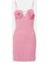 Blumarine - Floral Embroidered Mini Dress - Lyst
