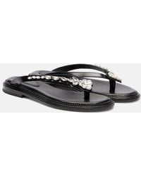 Simone Rocha - Embellished Leather Thong Sandals - Lyst