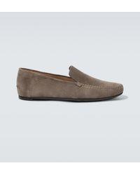 Manolo Blahnik - Slip-Ons Alder Aus Veloursleder - Lyst