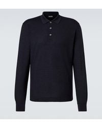 ZEGNA - Cotton And Silk Polo Shirt - Lyst