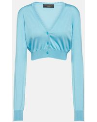Dolce & Gabbana - Capri Cropped Silk Cardigan - Lyst