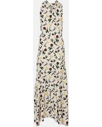 Marni - Vestido Largo De Popelin De Algodon Estampado - Lyst