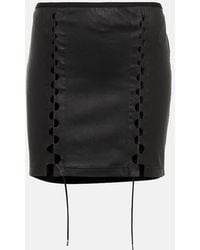 Dion Lee - Hinge-Seam Leather Miniskirt - Lyst