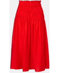 Tory Burch - Gonna Midi A Punto Smock - Lyst