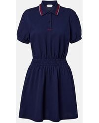Versace - Greca Cotton Pique Polo Dress - Lyst