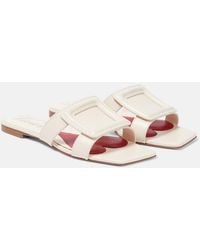 Roger Vivier - Buckle Leather Sandals - Lyst
