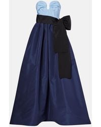 Carolina Herrera - Belted Silk Bustier Gown - Lyst