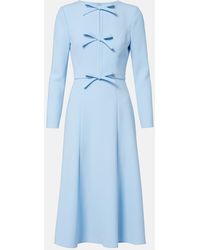 Carolina Herrera - Bow-Detail Crepe Midi Dress - Lyst