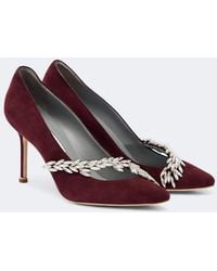 Balenciaga - X Manolo Blahnik Embellished Suede Pumps - Lyst