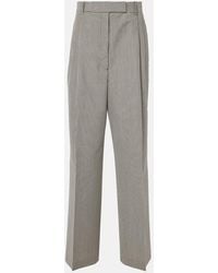 Rohe - Pantalones Anchos De Mezcla De Lana A Cuadros - Lyst