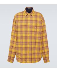Balenciaga - Reversible Checked Cotton Shirt - Lyst