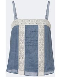 Veronica Beard - Top Olivana De Ramio Con Encaje - Lyst
