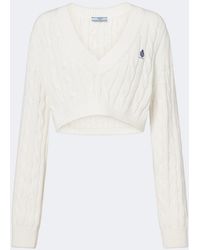 Prada - Pullover Aus Baumwolle - Lyst