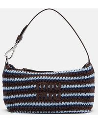 Miu Miu - Crochet Striped Shoulder Bag - Lyst