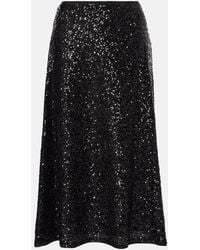 Diane von Furstenberg - Araminta Sequined High-Rise Midi Skirt - Lyst