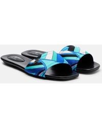 PUCCI - Yummy Iride Twill Slides - Lyst