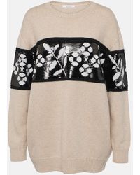 Max Mara - Jacquard Wool And Cashmere Sweater - Lyst