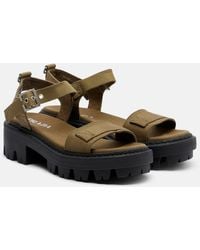 Prada - Canvas Sandals - Lyst