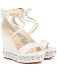 red bottom wedge heels