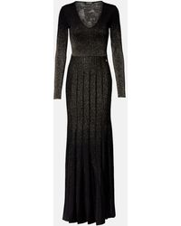 Roberto Cavalli - Vestido De Fiesta Plisado Con Glitter - Lyst