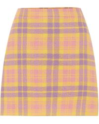 Miu Miu Minifalda en mezcla de lana - Multicolor