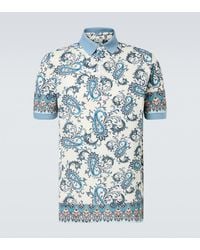 Etro - Paisley Cotton Pique Polo Shirt - Lyst