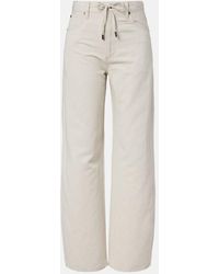 FRAME - Off Duty Drawstring Wide-Leg Jeans - Lyst