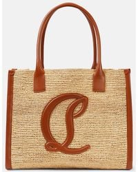 Christian Louboutin - By My Side E/W Large Raffia Tote Bag - Lyst