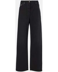 Prada - High-Rise Wide-Leg Jeans - Lyst