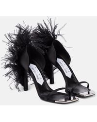 Area - X Sergio Rossi – Sandali Amazona Con Piume - Lyst