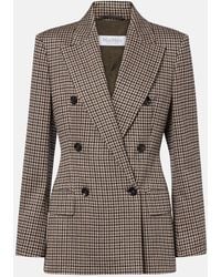 Max Mara - Houndstooth Double-Breasted Blazer - Lyst
