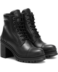 prada ankle pouch combat boots