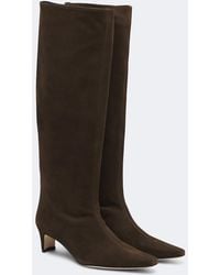 STAUD - Wally Suede Knee-High Boots - Lyst