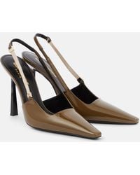 Saint Laurent - Blake 110 Patent Leather Slingback Pumps - Lyst