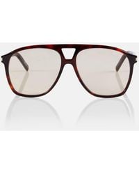 Saint Laurent - Sl 596 Aviator Sunglasses - Lyst
