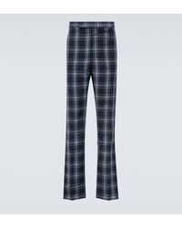 Thom Browne - Checked Wool And Linen Pants - Lyst