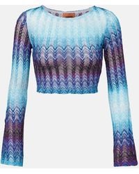 Missoni - Zig Zag Lame Cropped Top - Lyst