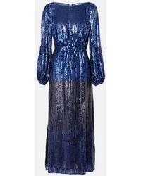 RIXO London - Coco Sequined Midi Dress - Lyst