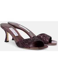 Jimmy Choo - Skye 70 Glitter Mules - Lyst