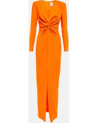 Roland Mouret Wool And Silk Gown - Orange