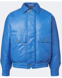 AURALEE - Leather Down Jacket - Lyst