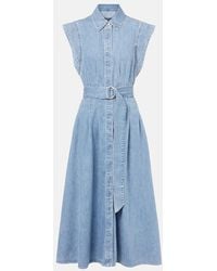 Veronica Beard - Fuller Denim Midi Dress - Lyst
