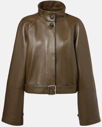 Loewe - Jacke Anagram Aus Leder - Lyst