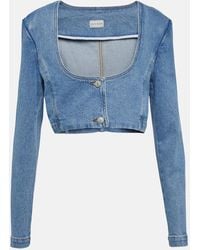 Magda Butrym - Top Di Jeans Cropped - Lyst
