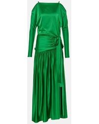 Rabanne - Gathered Satin Gown - Lyst