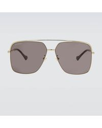 Gucci - Aviator Metal Sunglasses - Lyst