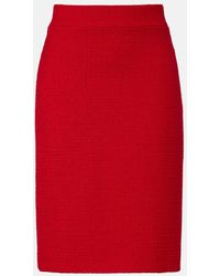 Valentino - Minifalda De Tweed En Mezcla De Lana - Lyst