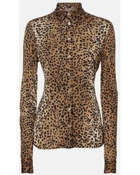 Versace - Leopard-Print Shirt - Lyst