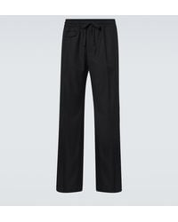 Dolce & Gabbana - Virgin Wool Twill Wide-Leg Pants - Lyst