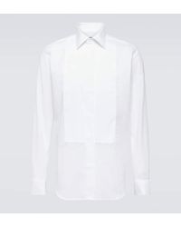 Canali - Camisa de algodon plisada - Lyst